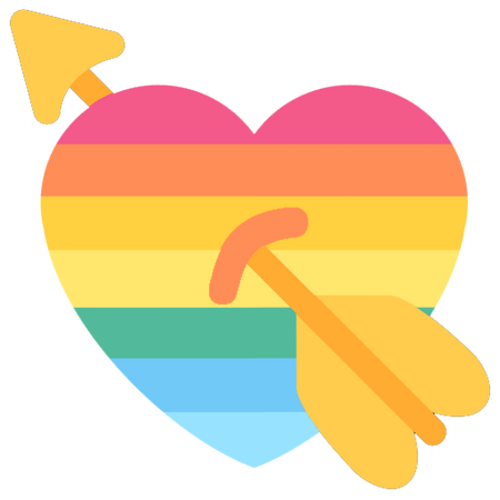 gay cupid heart